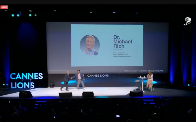 Dr. Michael Rich introduced at the 2023 Cannes Lions Festival