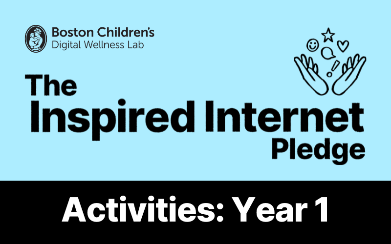 The Inspired Internet Pledge: Year 1 Activities