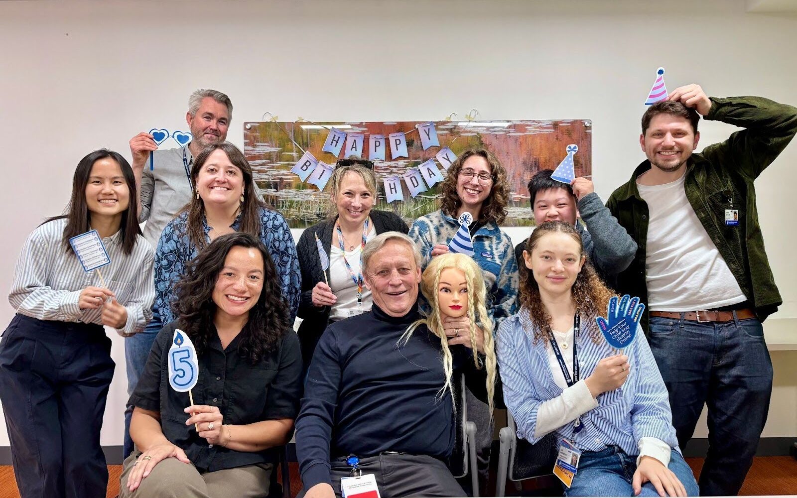 A large group of Lab folk gathered to celebrate