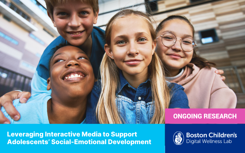 Ongoing Research-Leveraging Interactive Media to Support Adolescents’ Social-Emotional Development