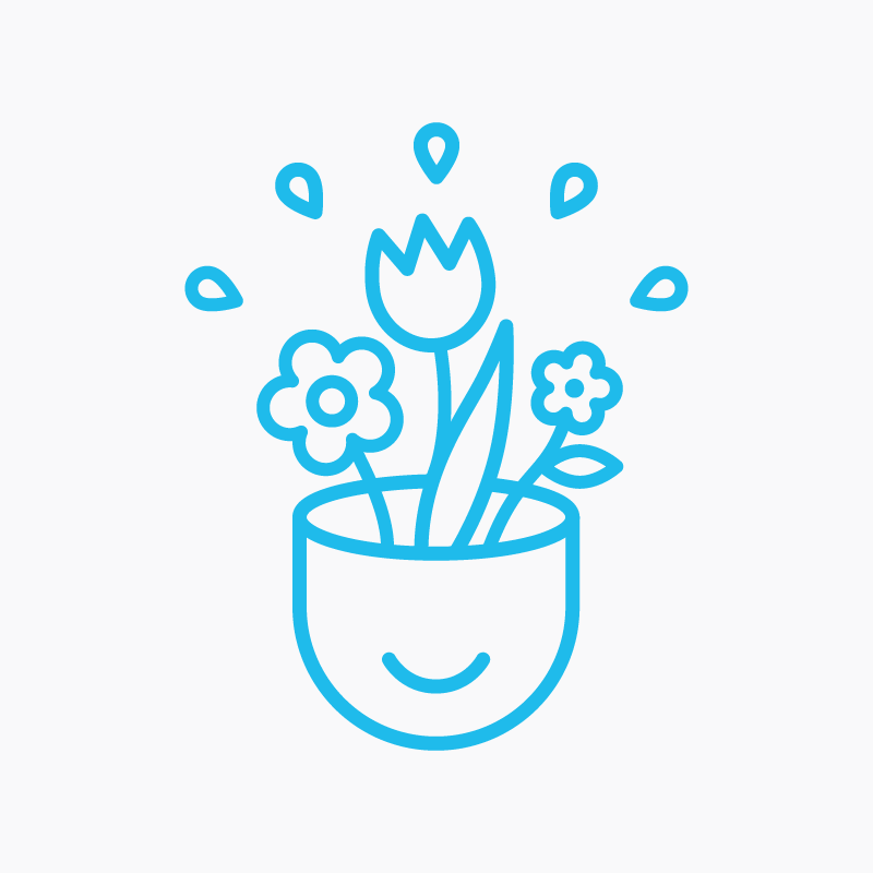 Mental Health icon - flowers from a happy mind