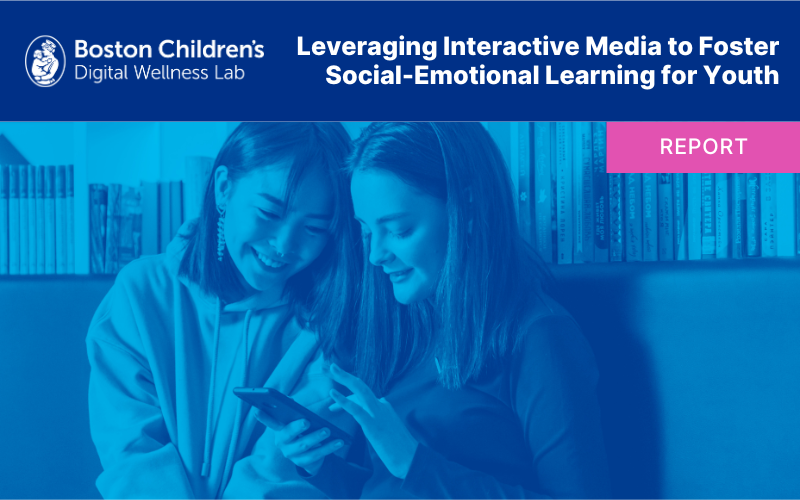Report: Leveraging Interactive Media to Foster Social-Emotional Learning for Youth