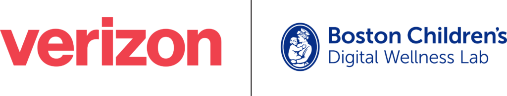 Verizon and Digital Wellness Lab logos