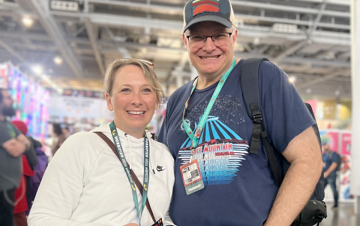 Cori and David on the conference floor