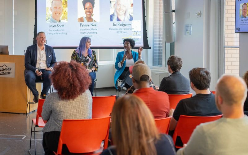 A panel of 3 speakers at the event