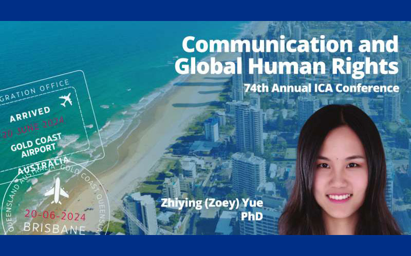 communication and global human rights poster with Zhiying (Zoey) Yue, PhD