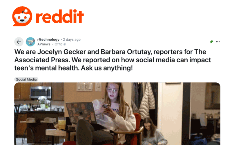 reddit AMA webpage screenshot