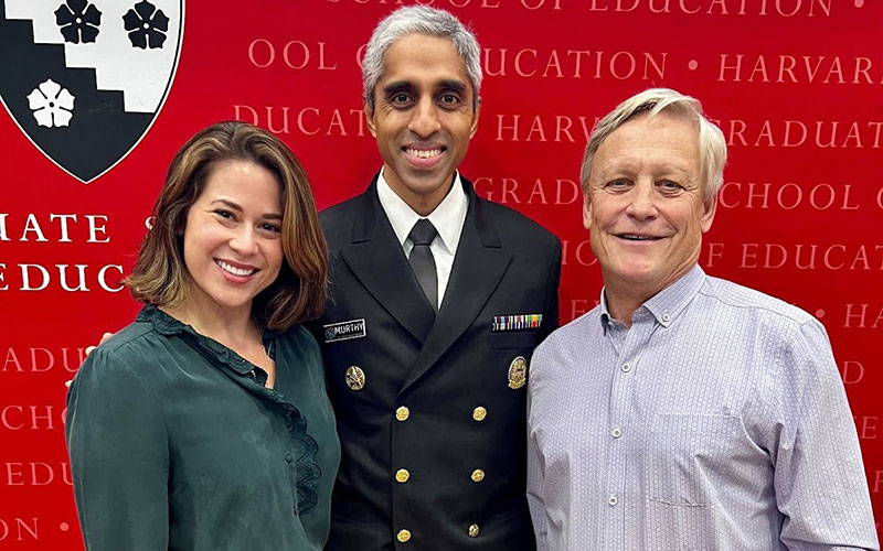 Michael and Brinleigh with Vivek Murthy