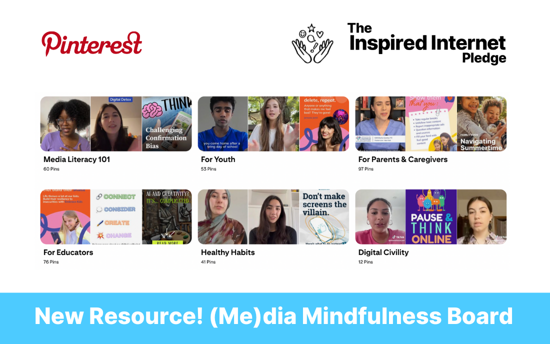 The Lab's pinboard in support of (Me)dia Mindfulness