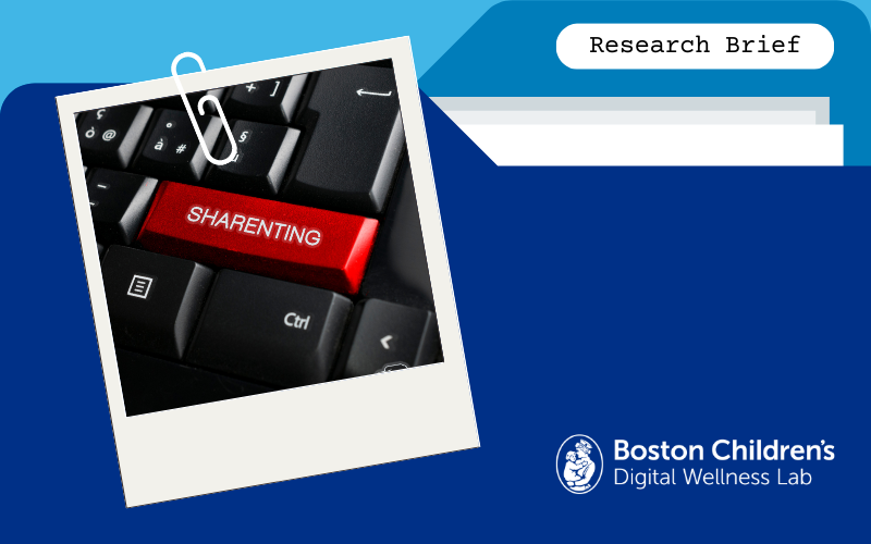 Sharenting Research Brief - A keyboard with a dedicated sharenting key