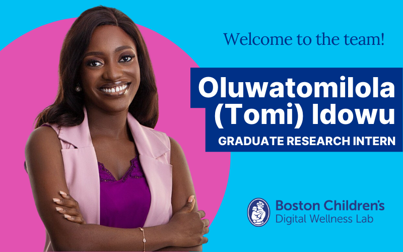 Meet Oluwatomilola Idowu, our new Graduate Research Intern